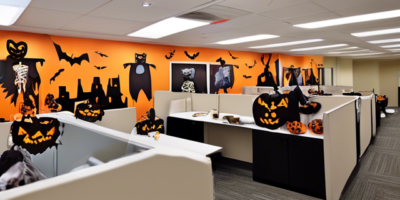 Halloween-themed party in corporate